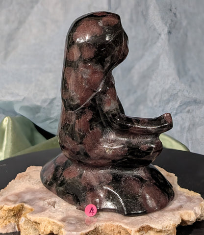 Garnet Meditating Sloth Figurine