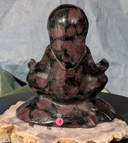 Garnet Meditating Sloth Figurine