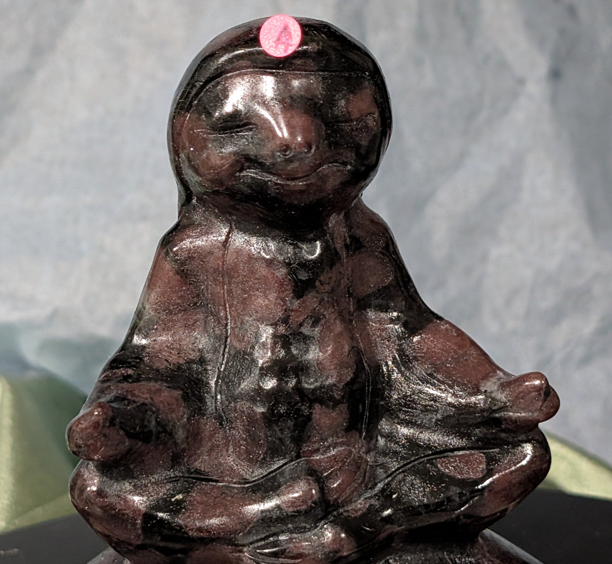 Garnet Meditating Sloth Figurine