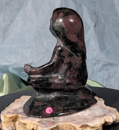 Garnet Meditating Sloth Figurine