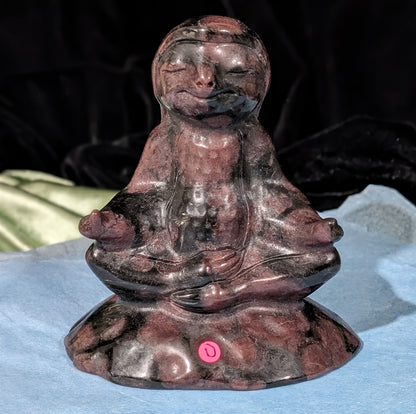 Garnet Meditating Sloth Figurine
