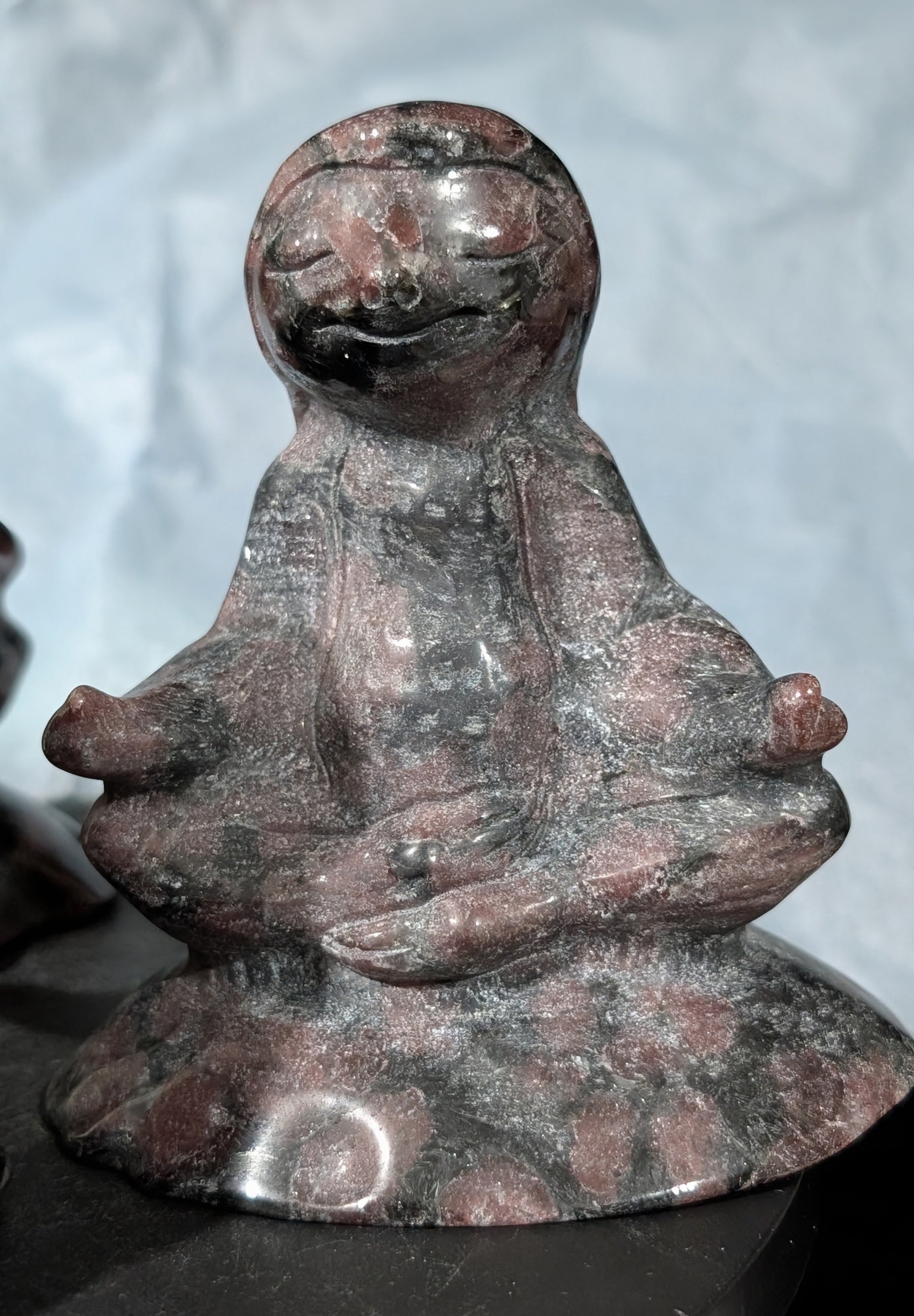 Garnet Meditating Sloth Figurine Unoiled