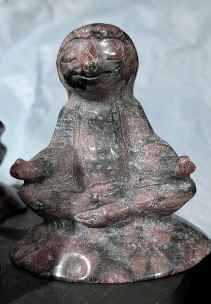 Garnet Meditating Sloth Figurine Unoiled