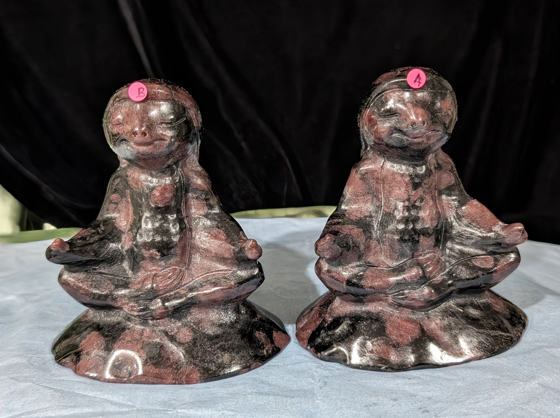 Garnet Meditating Sloth Figurines