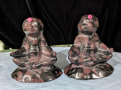 Garnet Meditating Sloth Figurines