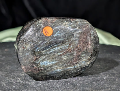 Garnet and Astrophyllite Palm Stone 1A3