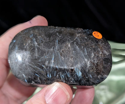 Garnet and Astrophyllite Palm Stone 1B2
