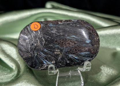 Garnet and Astrophyllite Palm Stone 1D2