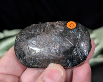 Garnet and Astrophyllite Palm Stone 1D3