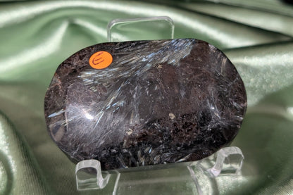Garnet and Astrophyllite Palm Stone 1E3