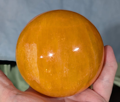 Gemmy Orange Calcite Sphere