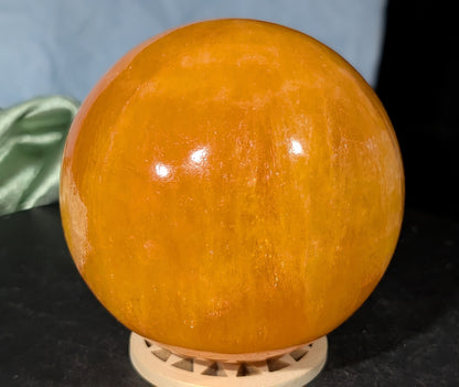 Gemmy Orange Calcite Sphere