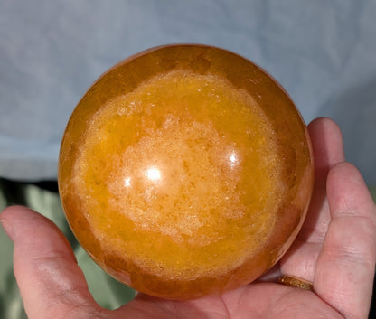 Gemmy Orange Calcite Sphere