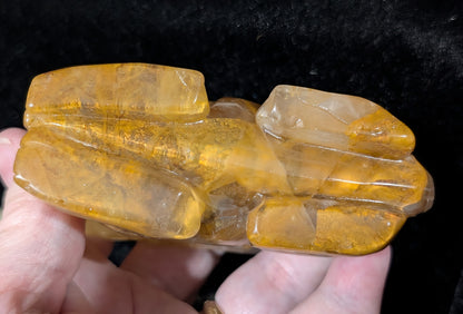 Golden Healer Crystal Bunny Figurine