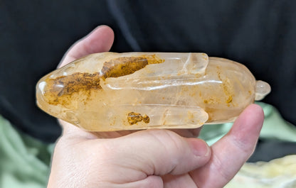 Golden Healer Crystal Bunny Figurine