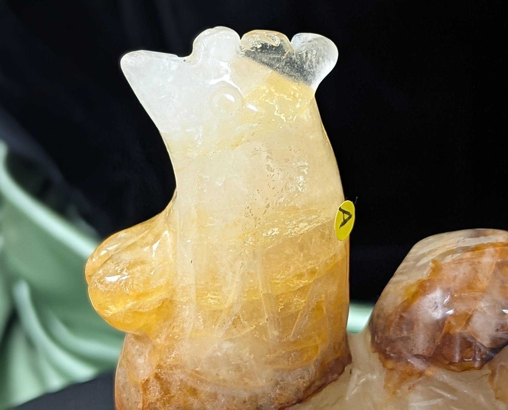 Golden Healer Crystal Rooster Figurine