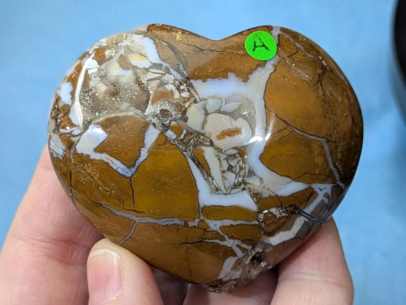 Golden Maligano Jasper Heart
