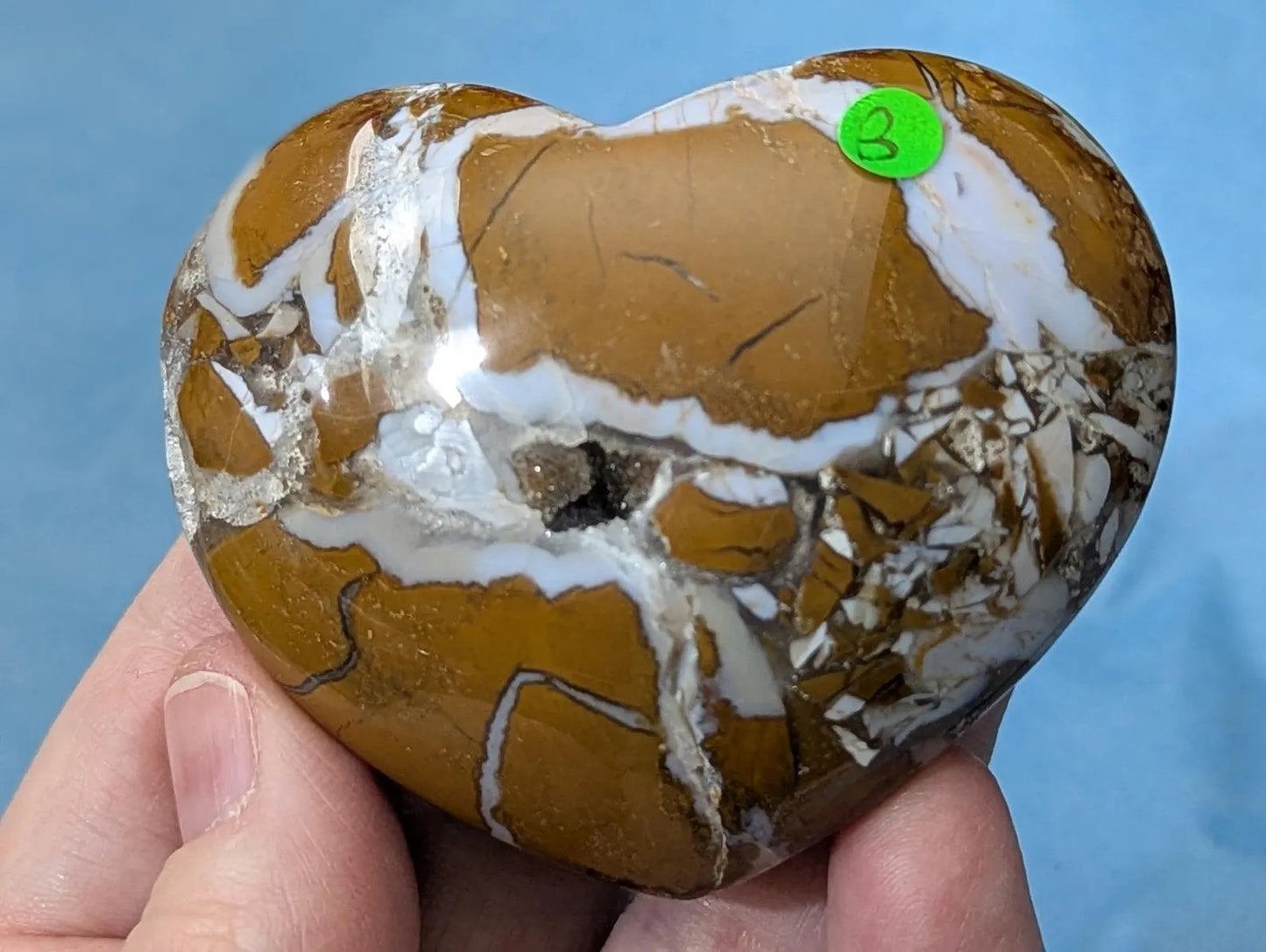 Golden Maligano Jasper Heart