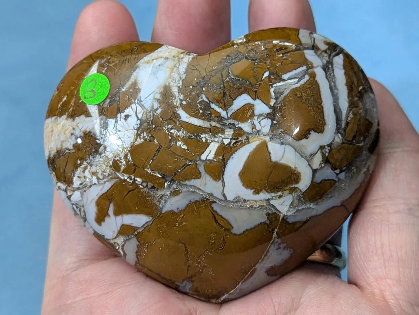 Golden Maligano Jasper Heart