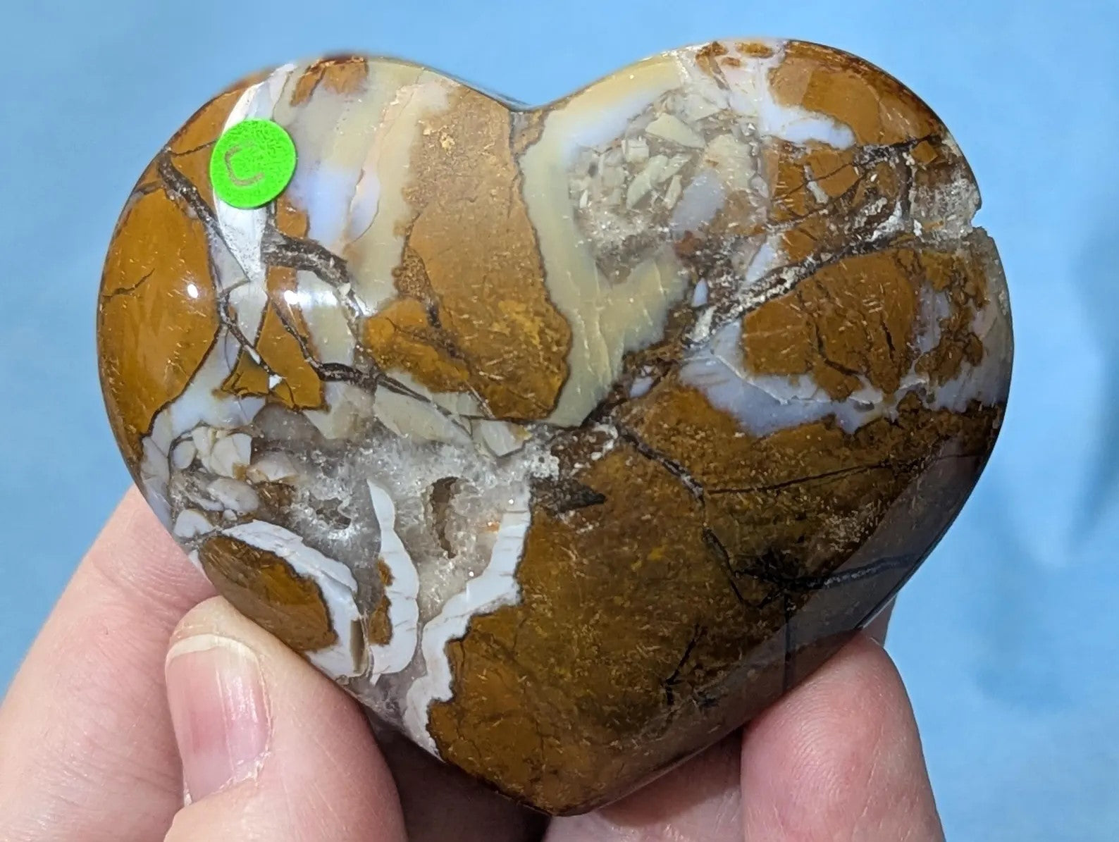 Golden Maligano Jasper Heart