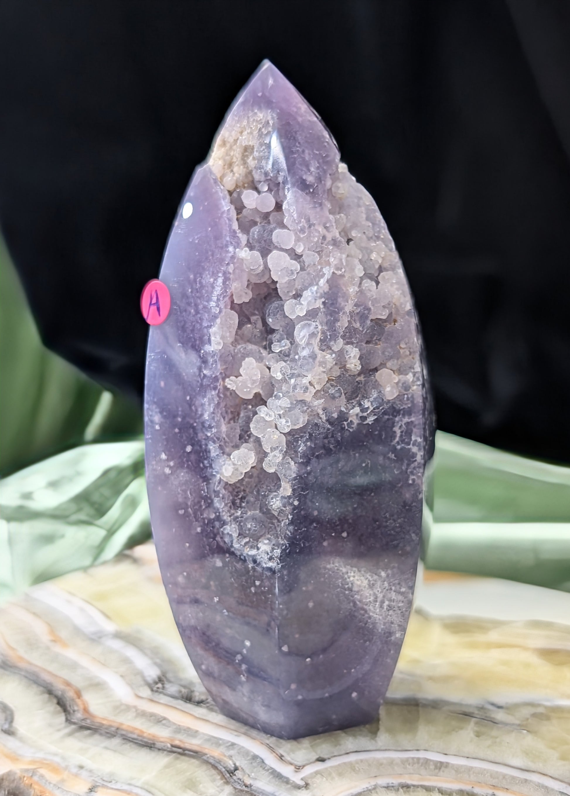 Grape Agate Spear Point Flame