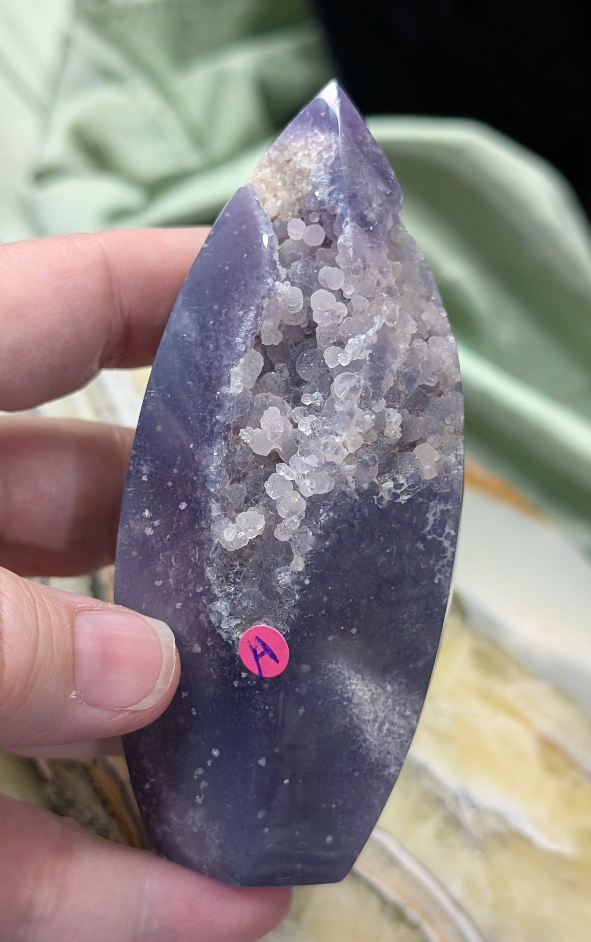 Grape Agate Spear Point Flame