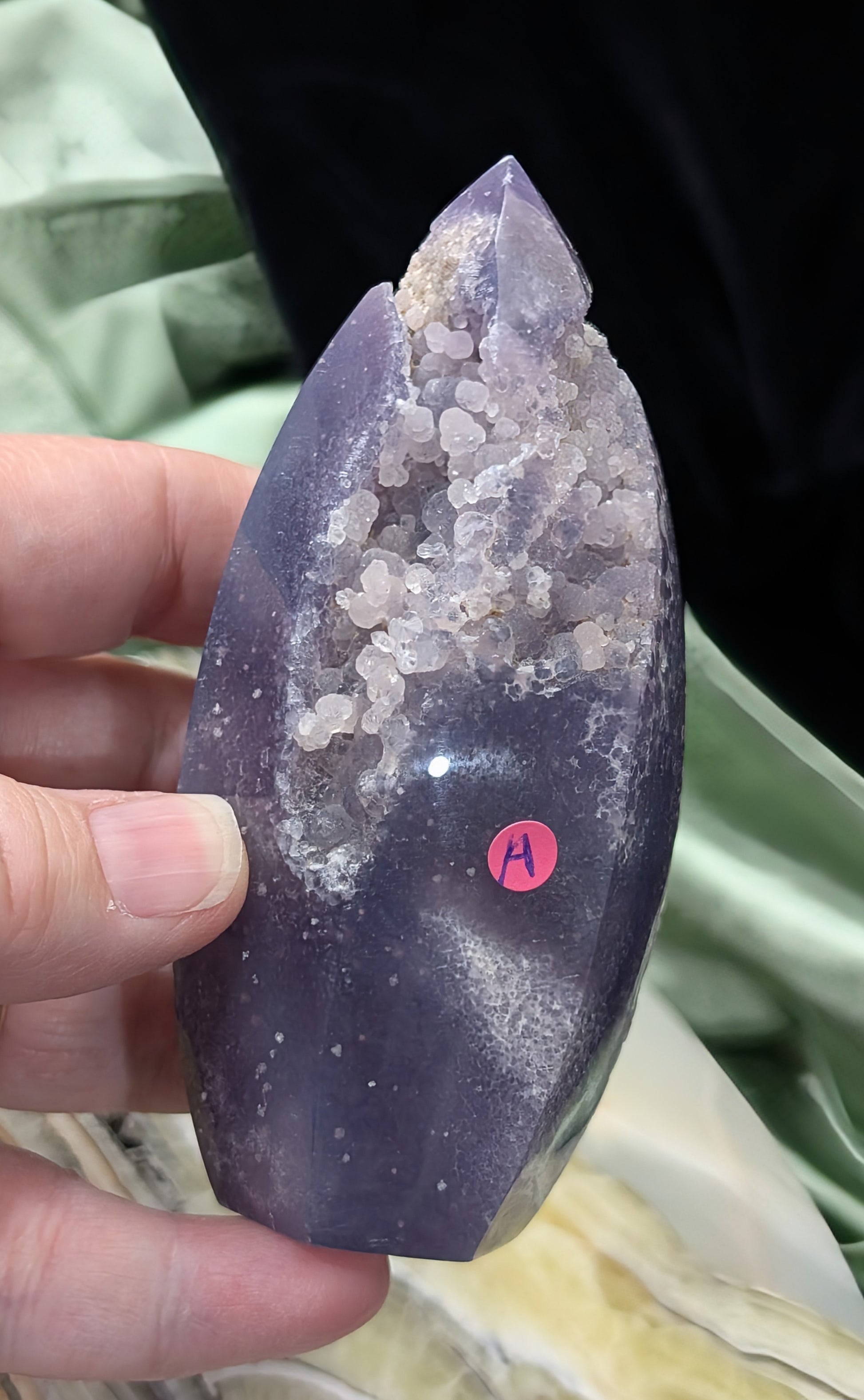 Grape Agate Spear Point Flame