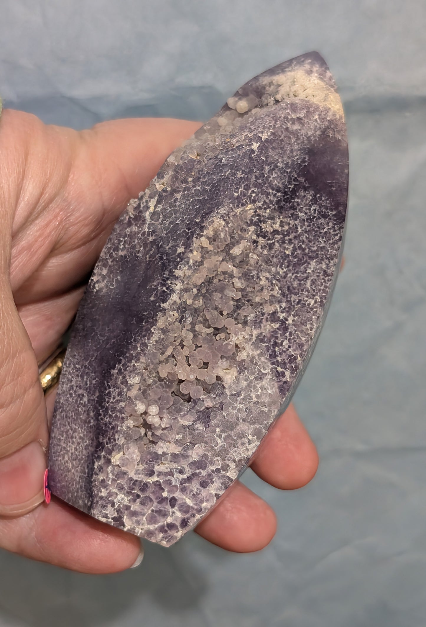 Grape Agate Spear Point Flame