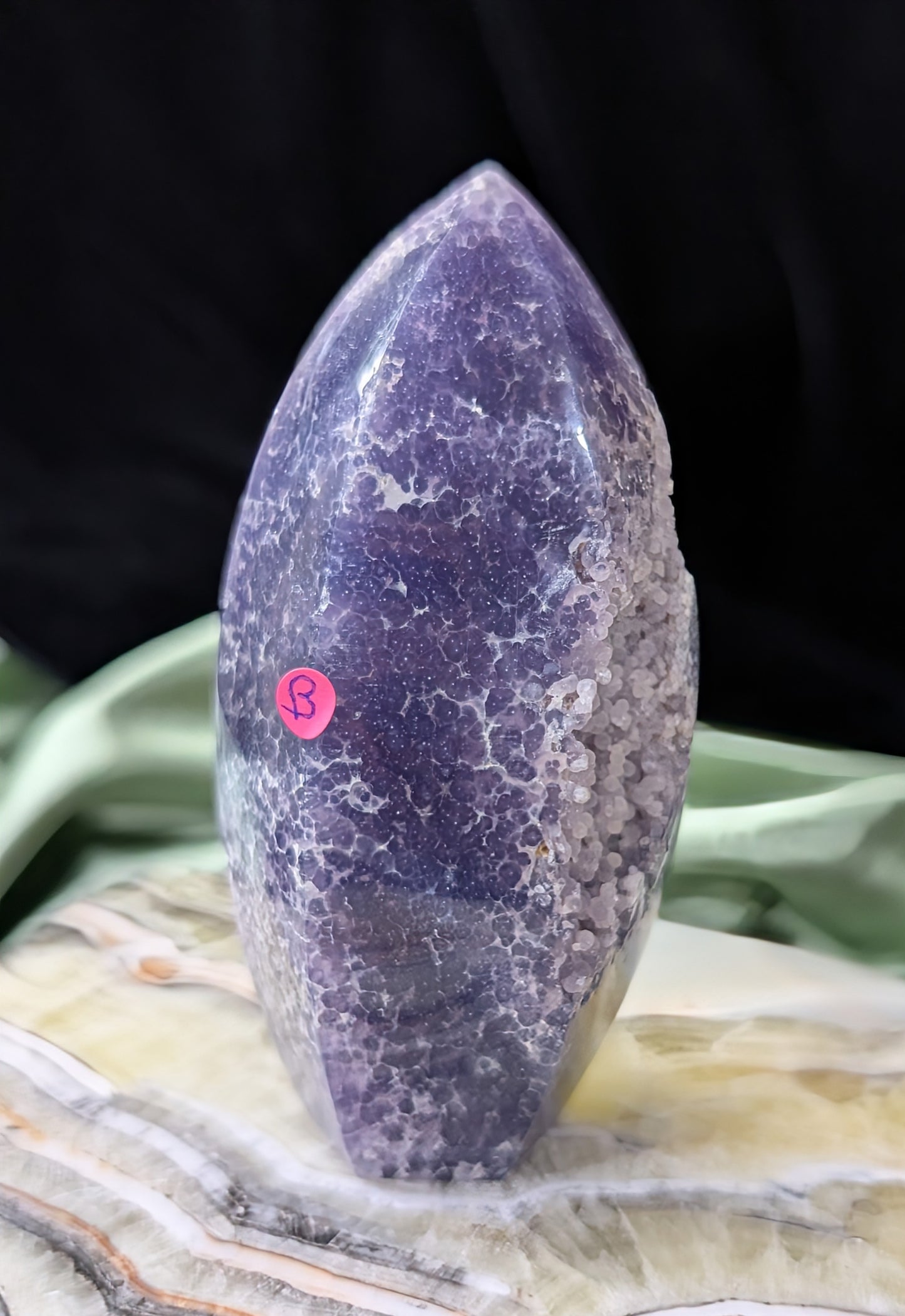 Grape Agate Spear Point Flame