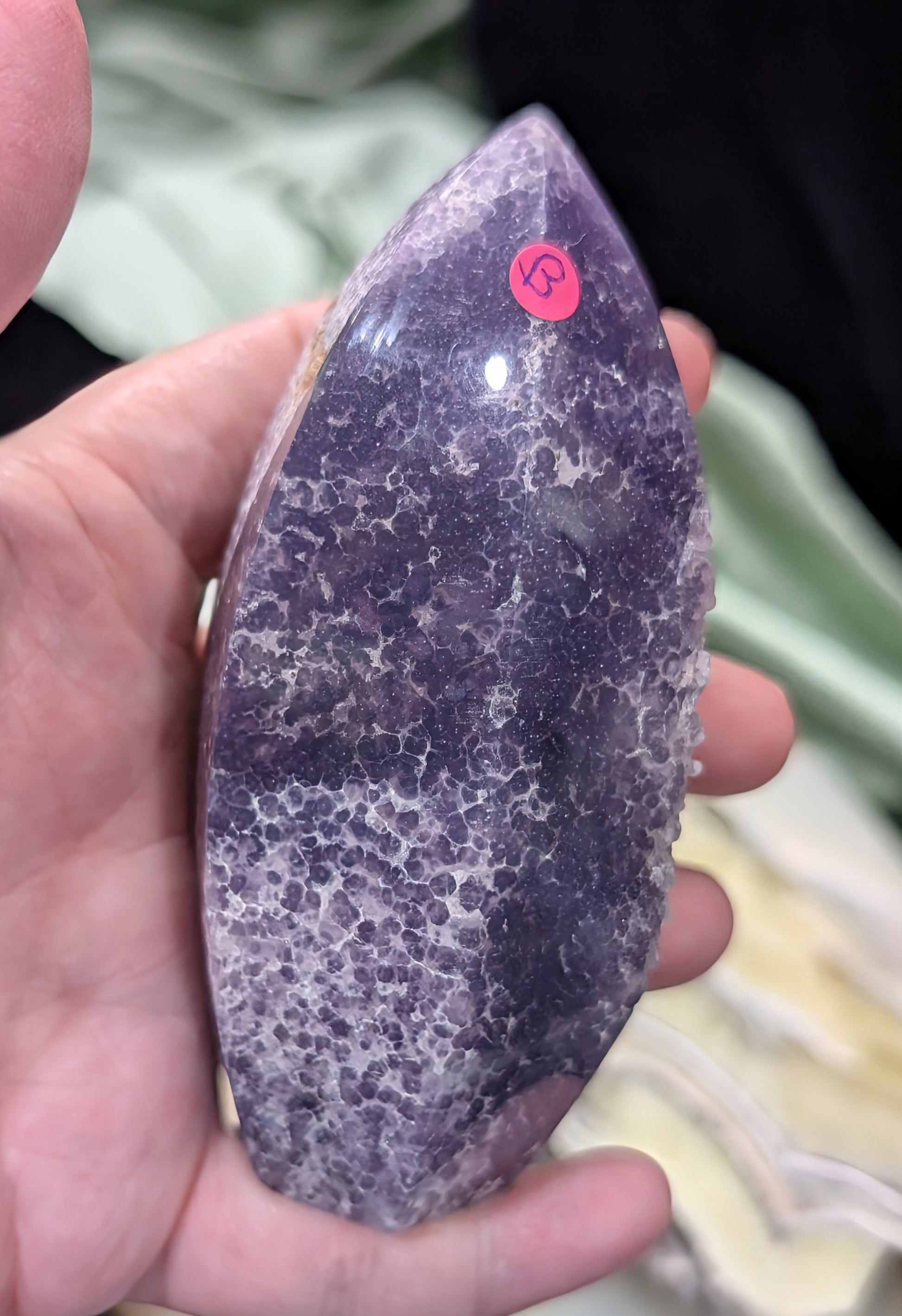 Grape Agate Spear Point Flame