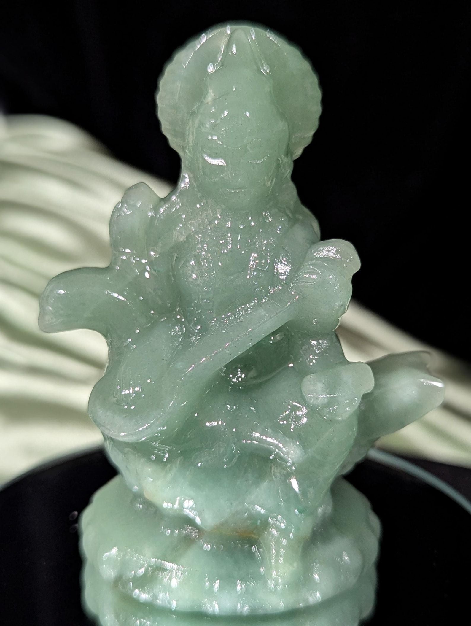 Green Aventurine Saraswati Figurine