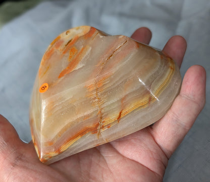 Green Banded Onyx Heart Shaped Bowl