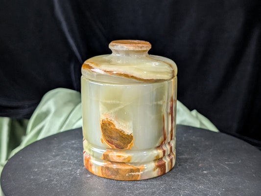 Green Banded Onyx Jar