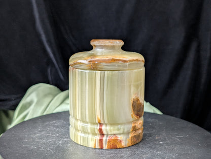 Green Banded Onyx Jar