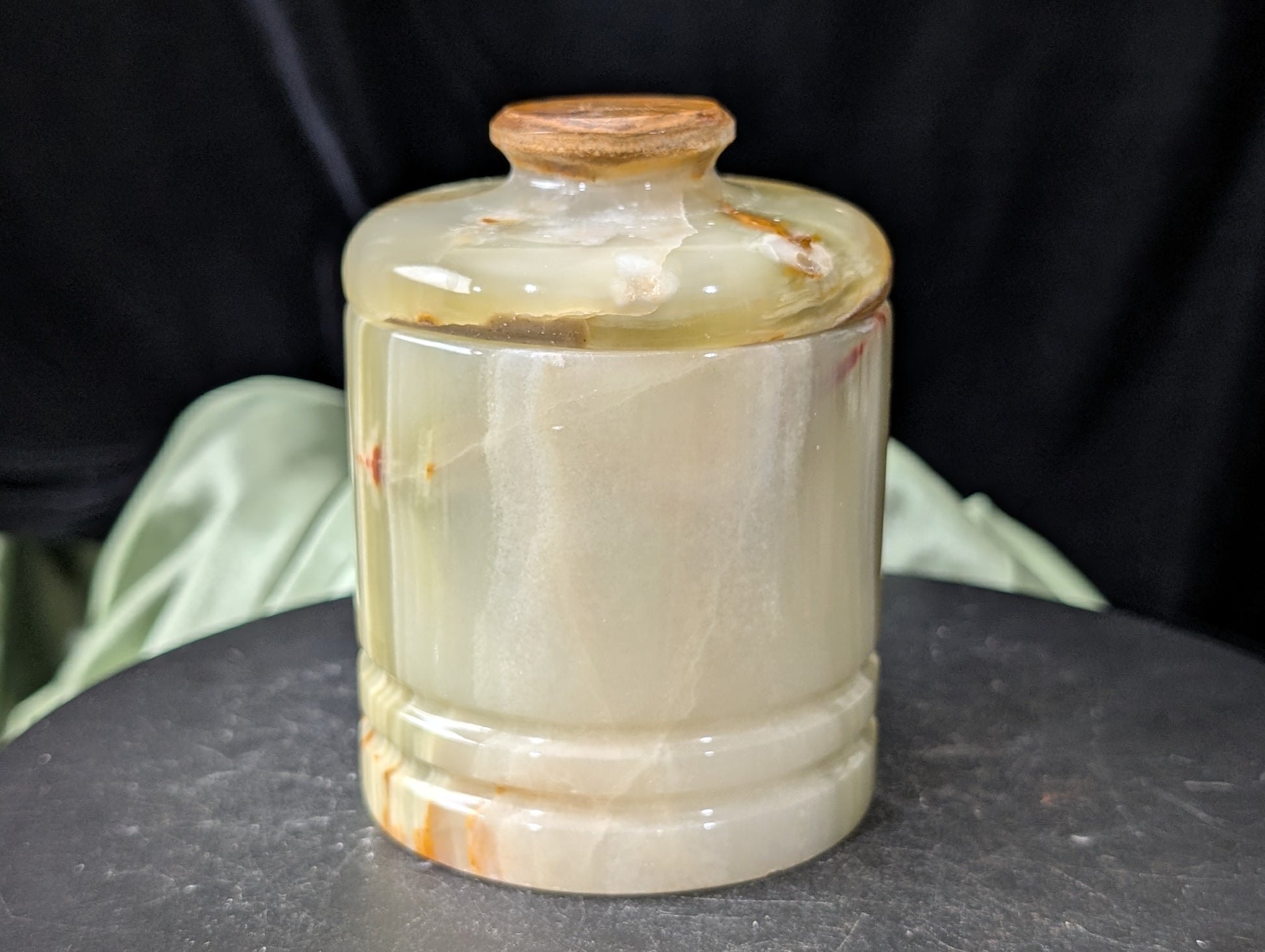 Green Banded Onyx Jar