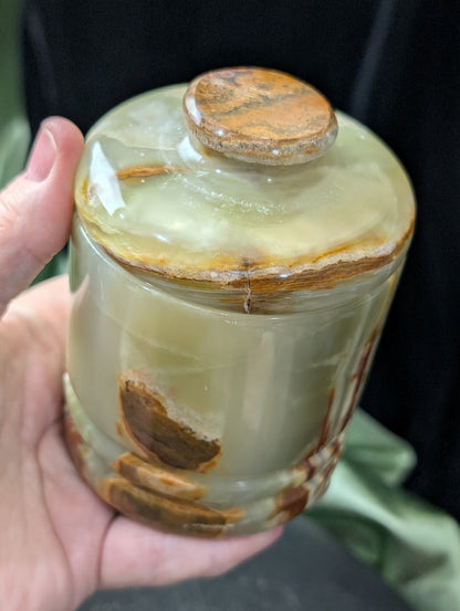 Green Banded Onyx Jar