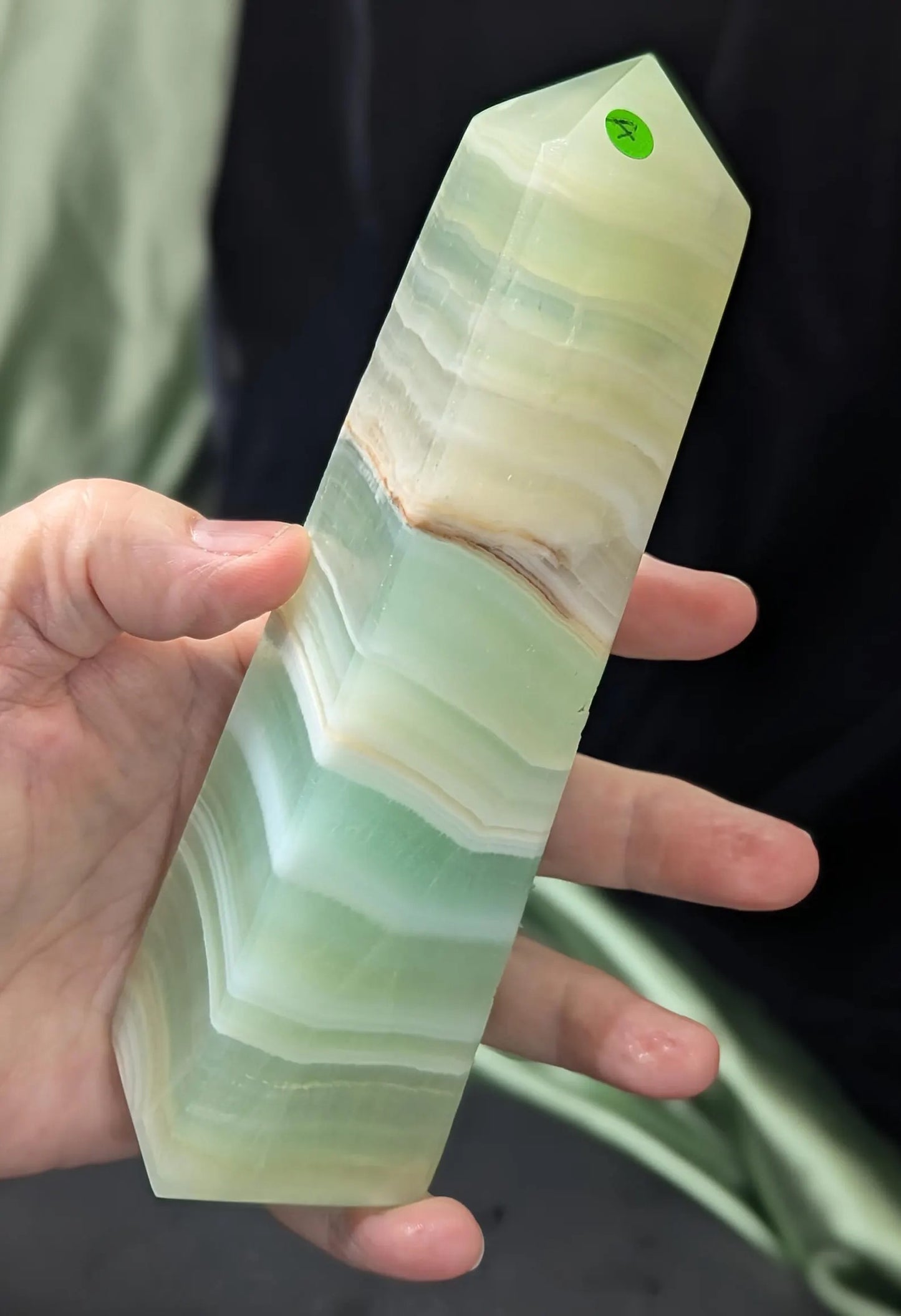 Natural Green Caribbean Calcite Towers