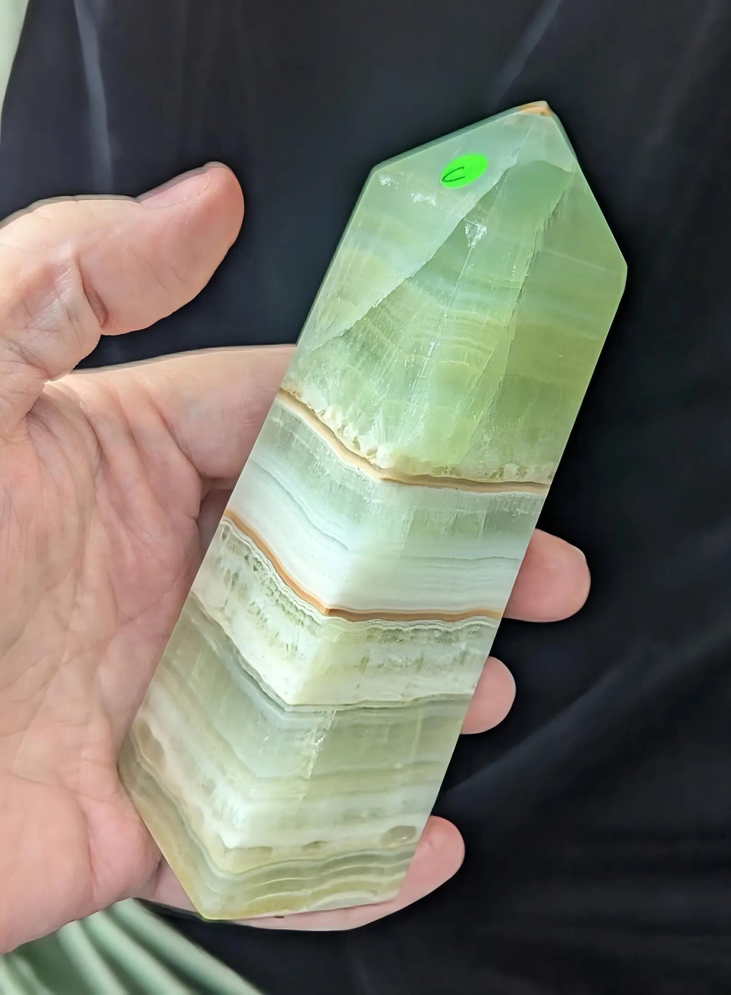 Natural Green Caribbean Calcite Towers