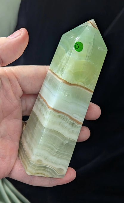 Natural Green Caribbean Calcite Towers