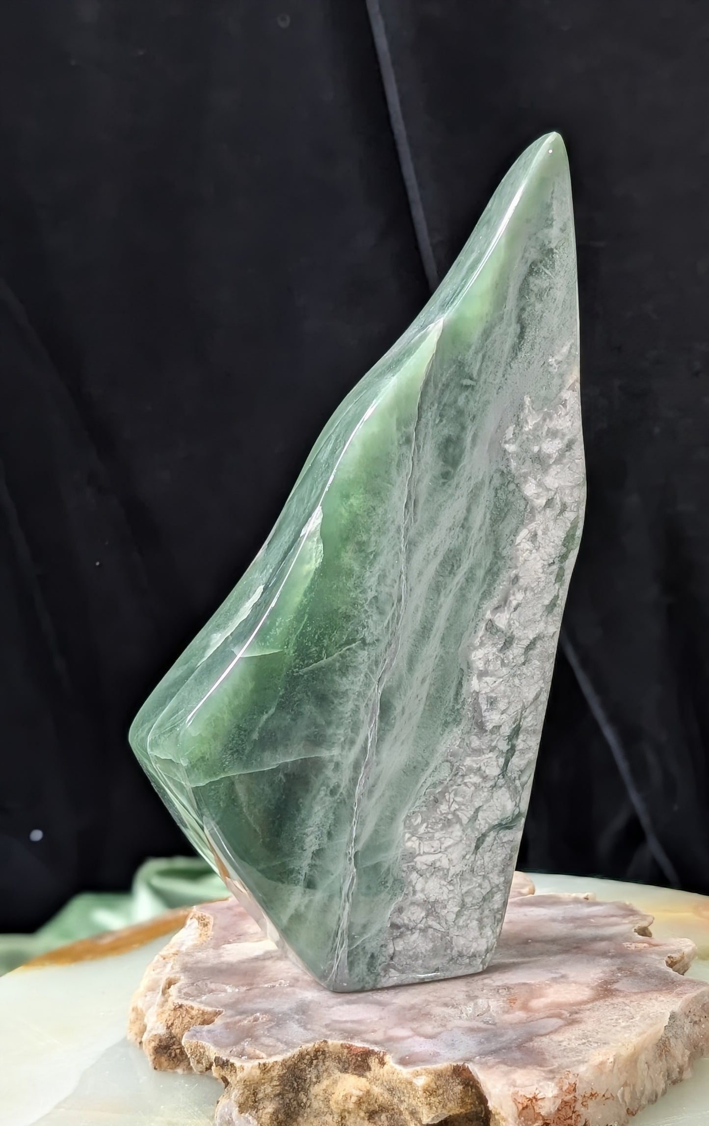 Green Flower Jade Freeform