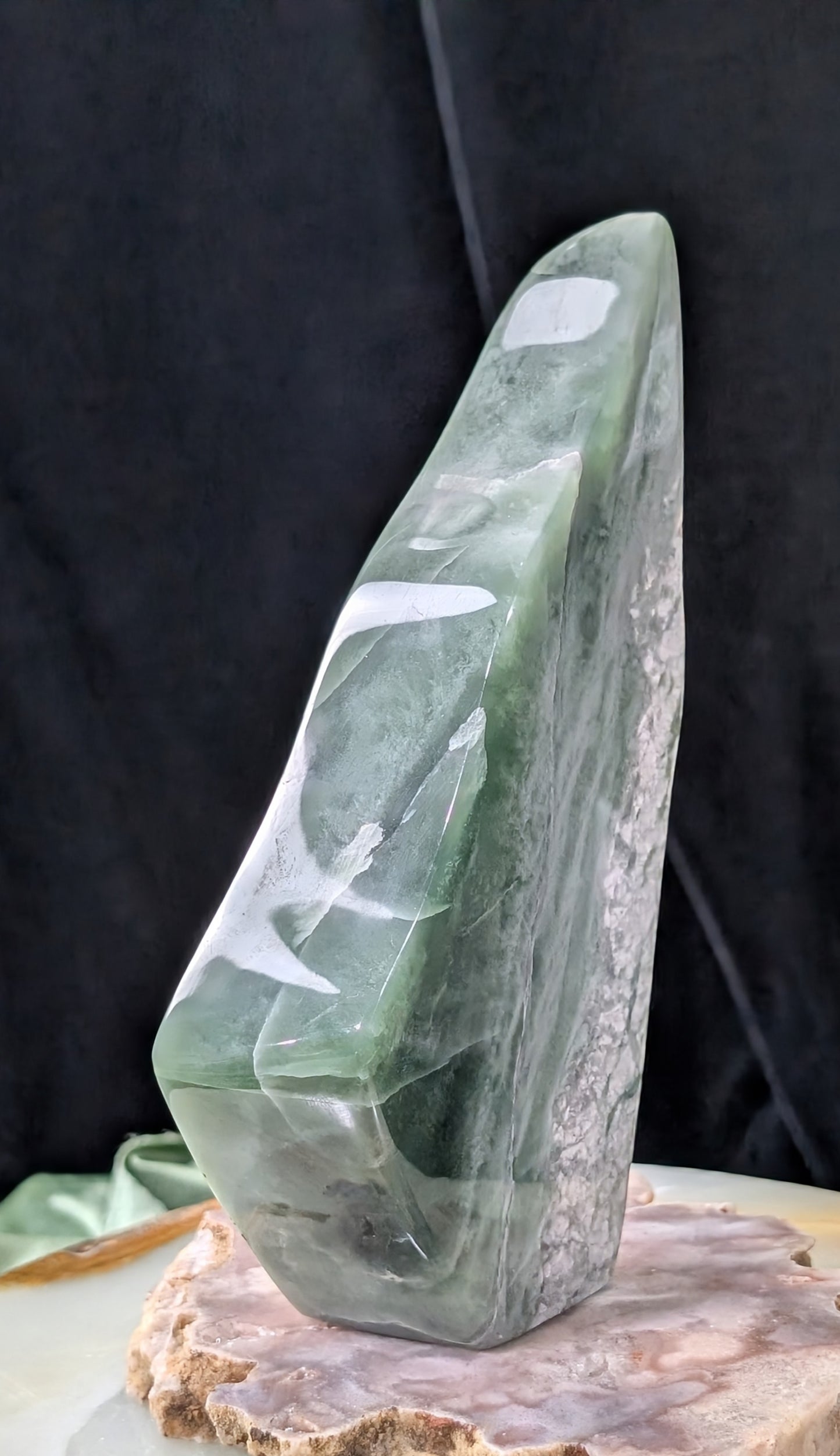 Green Flower Jade Freeform