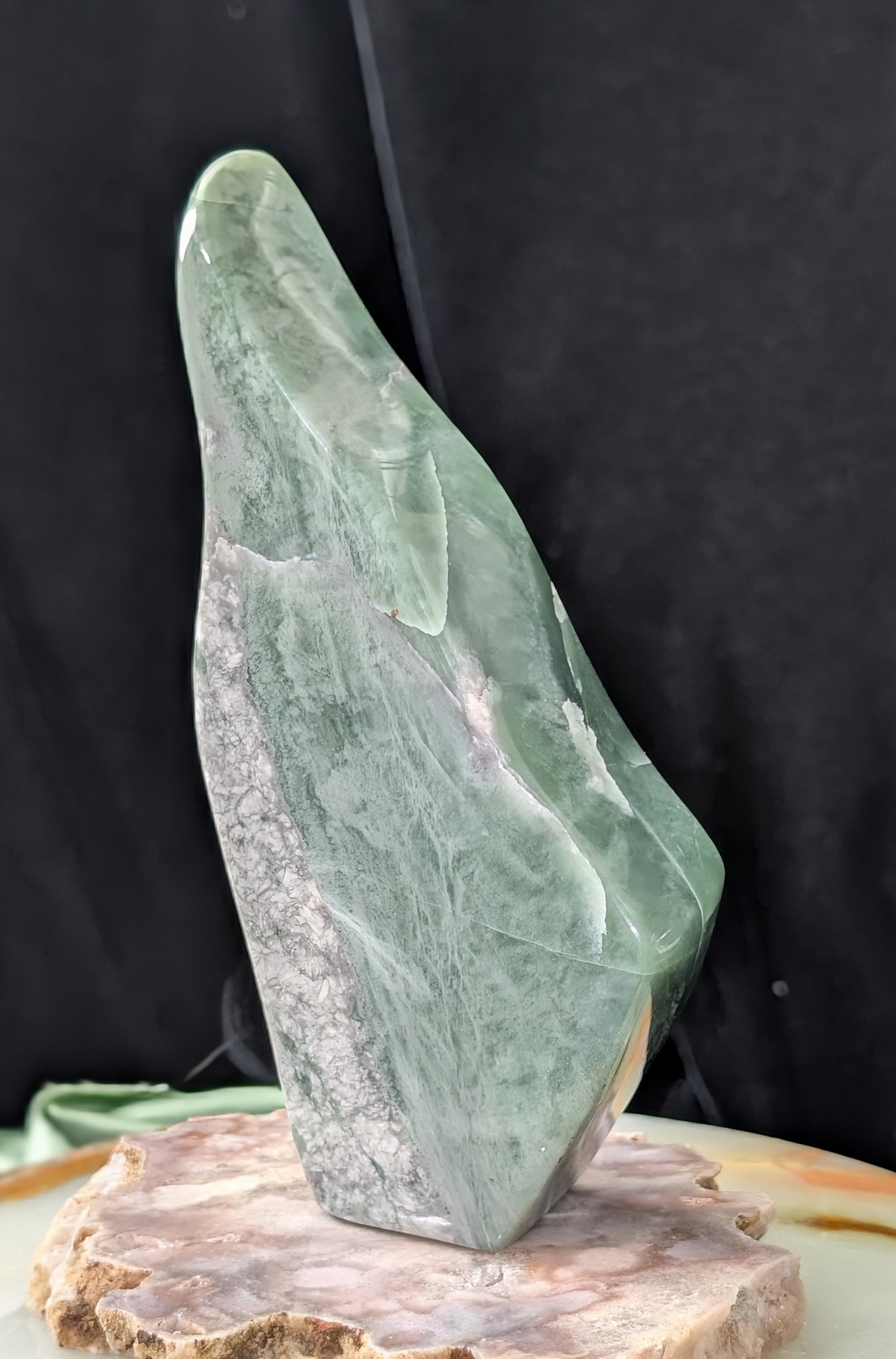 Green Flower Jade Freeform