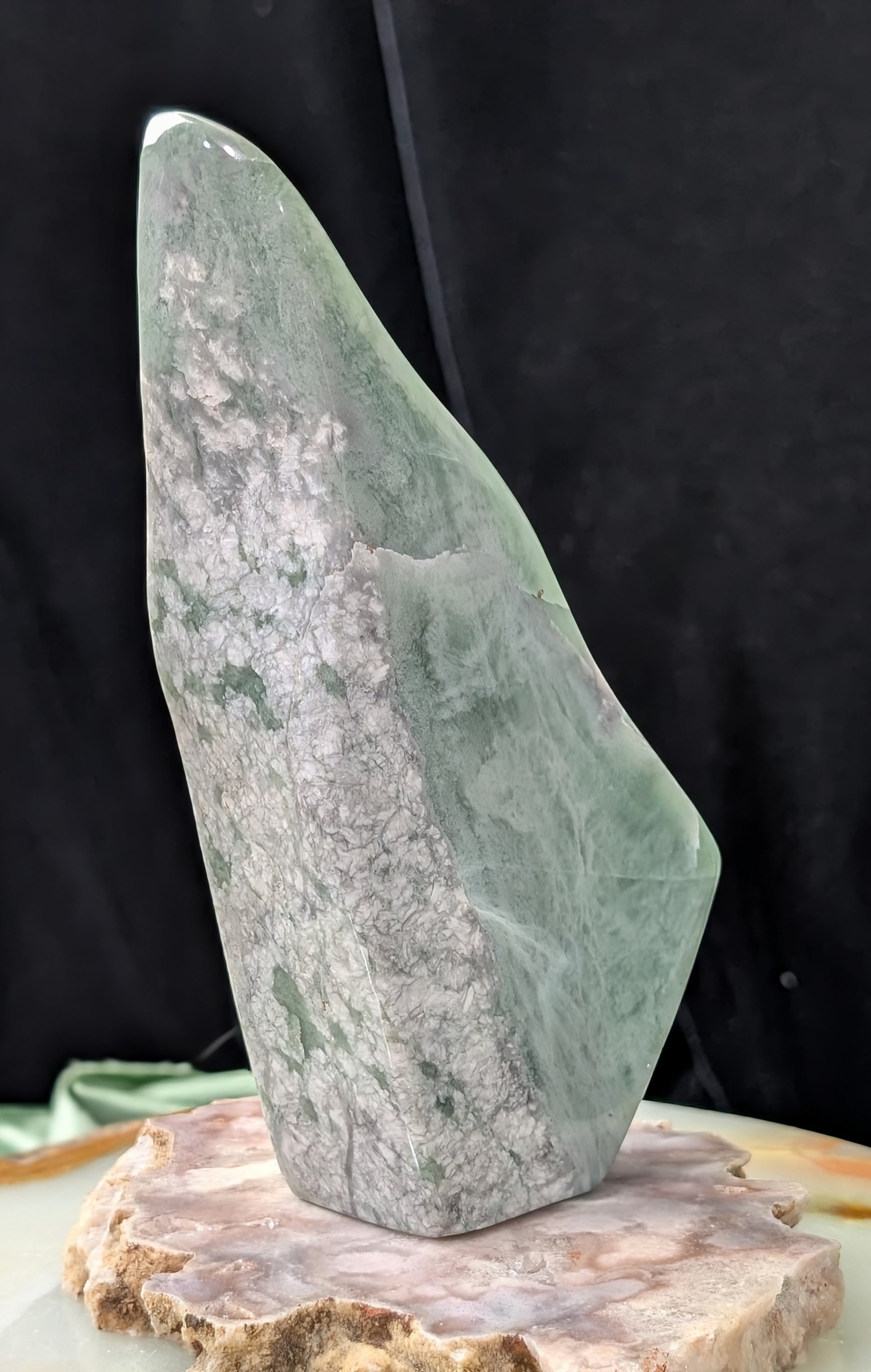 Green Flower Jade Freeform
