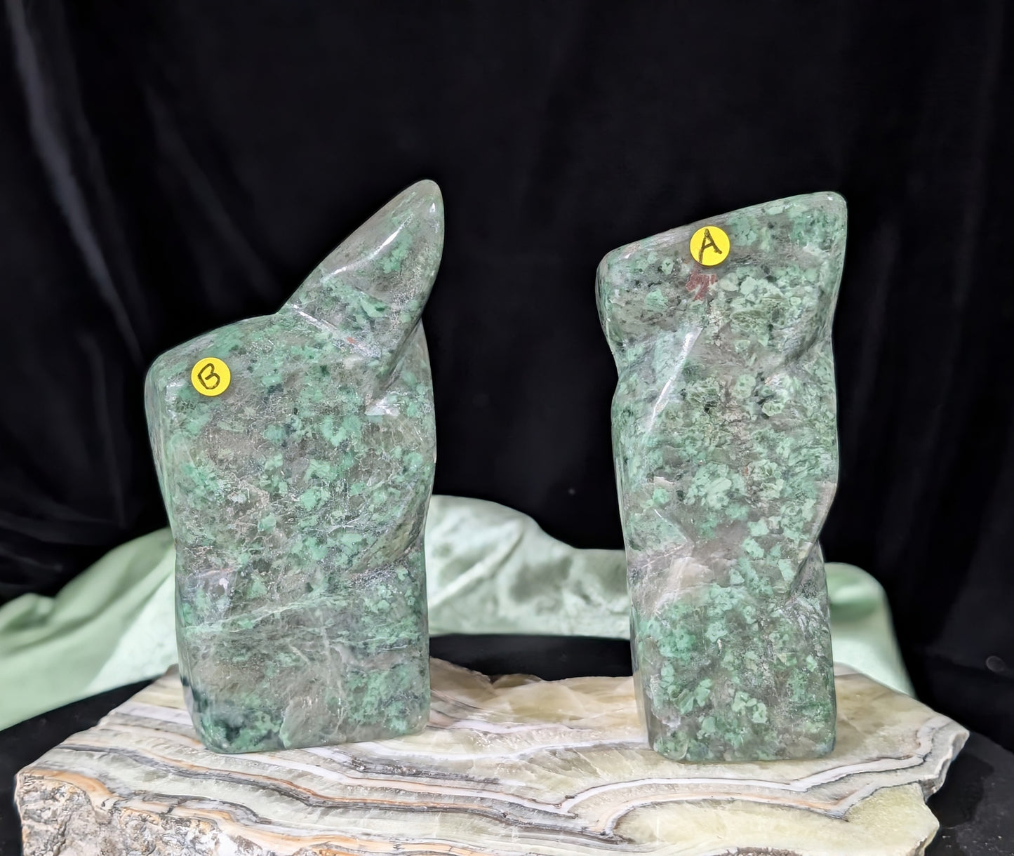 Green Grossular Garnet Freeforms
