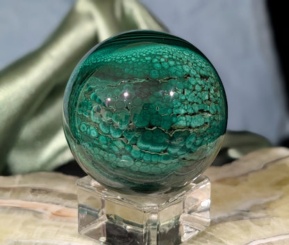 Green Malachite Sphere