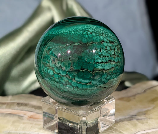 Green Malachite Sphere