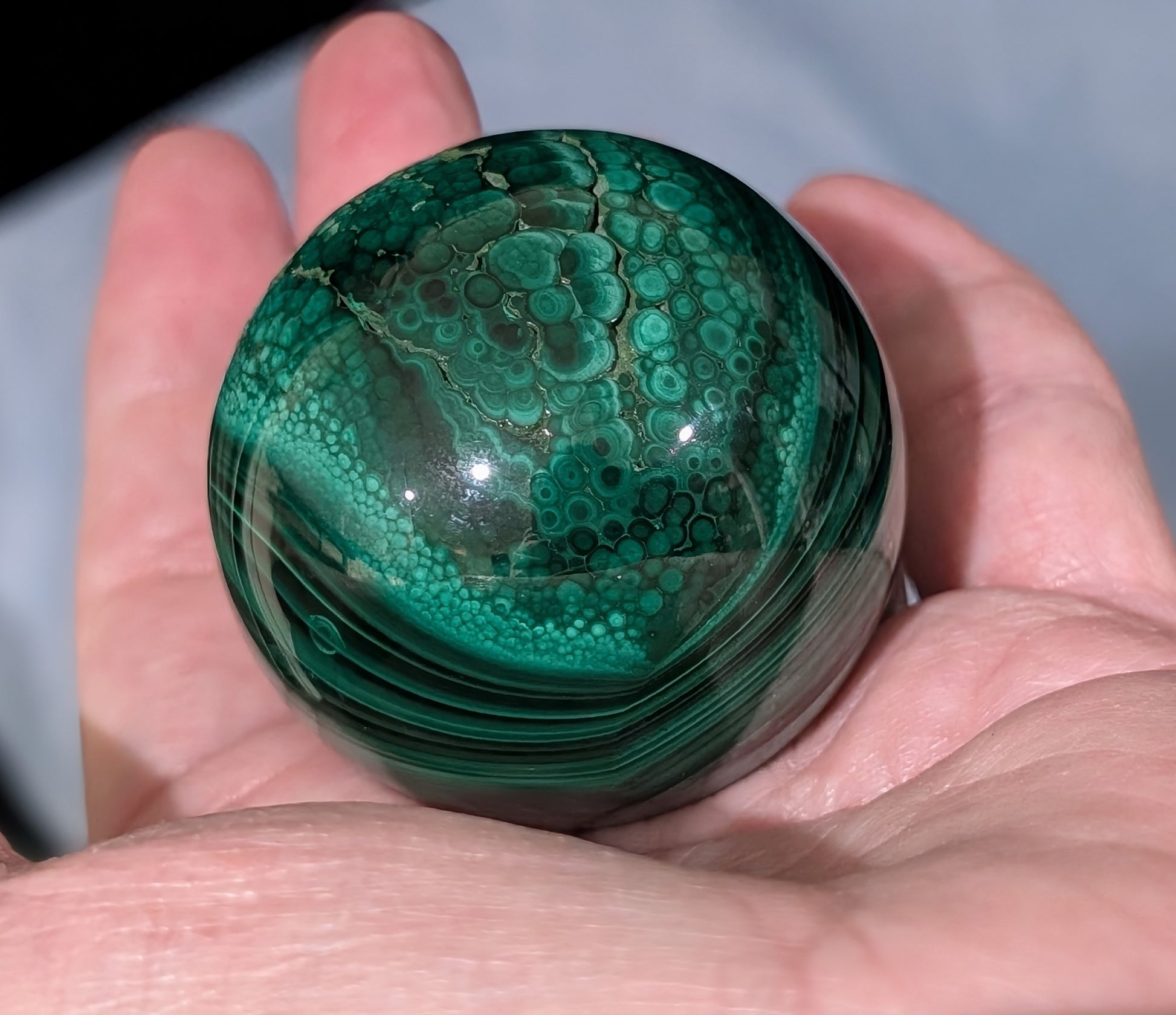 Green Malachite Sphere