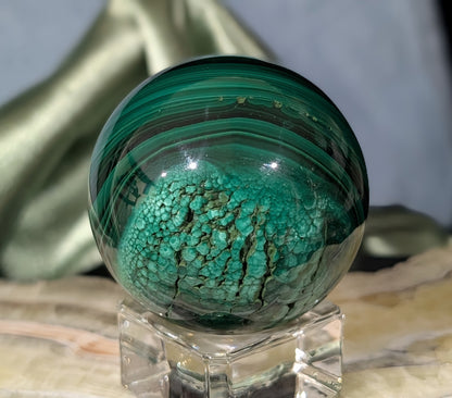 Green Malachite Sphere