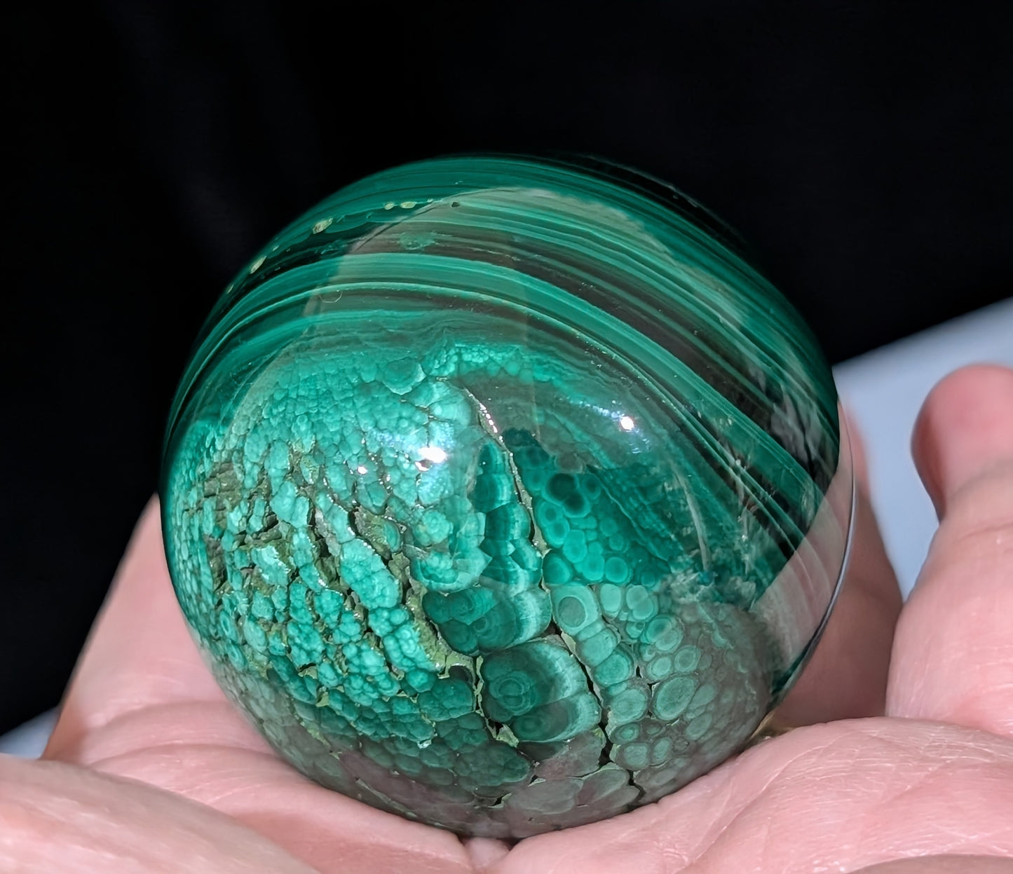 Green Malachite Sphere