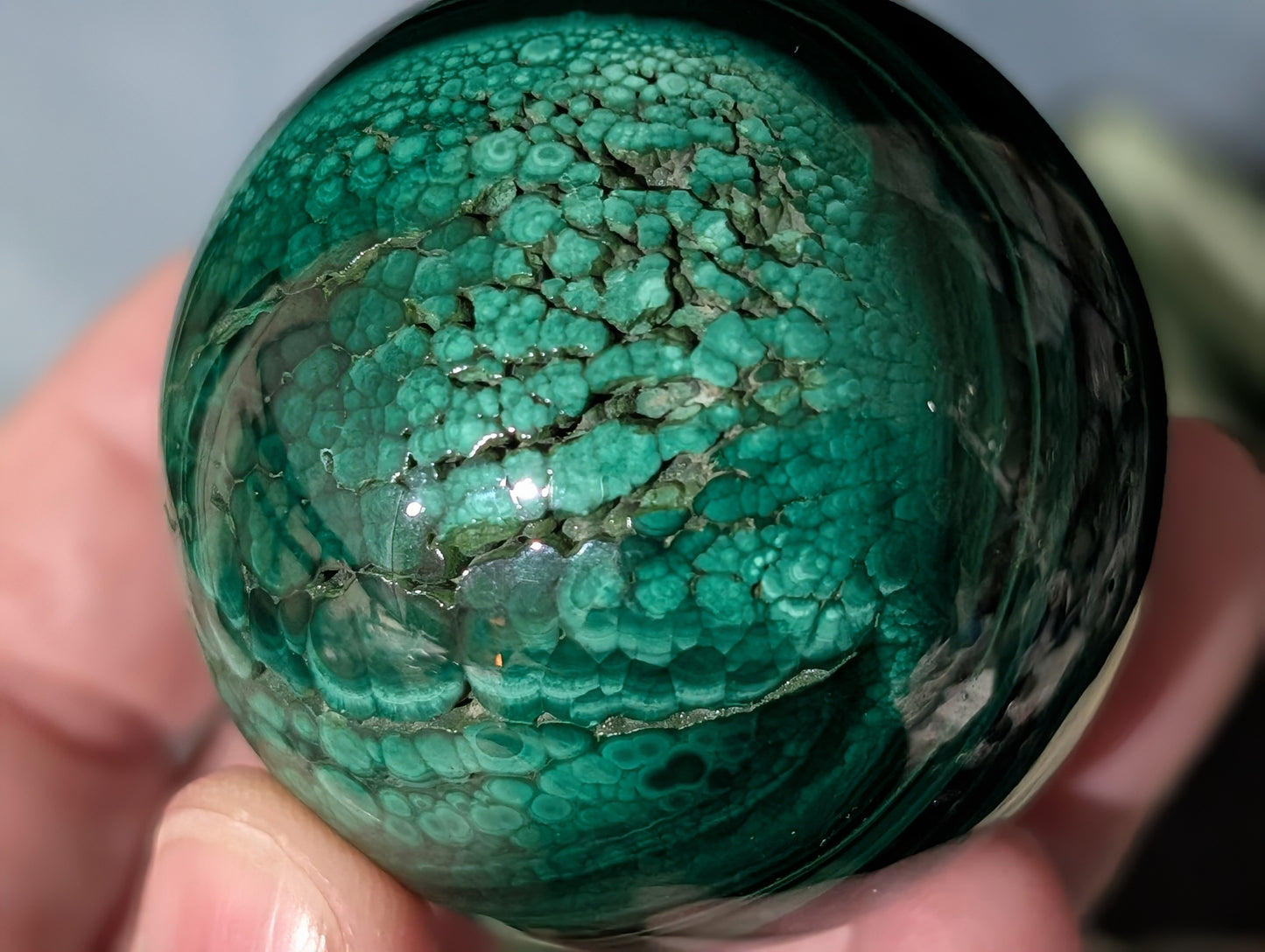 Green Malachite Sphere
